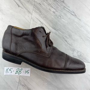 •Sandro Moscoloni Chukka Boots Shoes Cap Toe Brown Leather Men’s Size 11.5 D